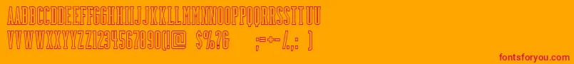 BackboardoutlineFreeForPersonalUseOnly Font – Red Fonts on Orange Background