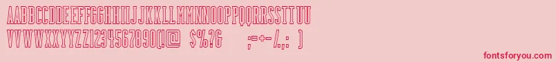 BackboardoutlineFreeForPersonalUseOnly Font – Red Fonts on Pink Background