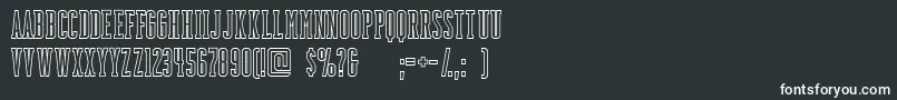 Шрифт BackboardoutlineFreeForPersonalUseOnly – белые шрифты на чёрном фоне
