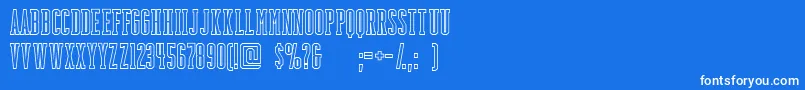 BackboardoutlineFreeForPersonalUseOnly Font – White Fonts on Blue Background