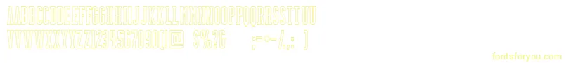 Шрифт BackboardoutlineFreeForPersonalUseOnly – жёлтые шрифты