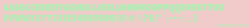 GalponBlack Font – Green Fonts on Pink Background