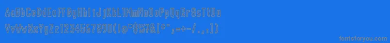 Chunk ffy Font – Gray Fonts on Blue Background