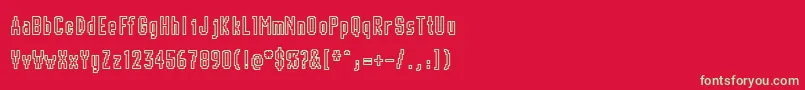Chunk ffy Font – Green Fonts on Red Background