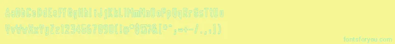 Police Chunk ffy – polices vertes sur fond jaune