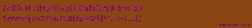 Chunk ffy Font – Purple Fonts on Brown Background