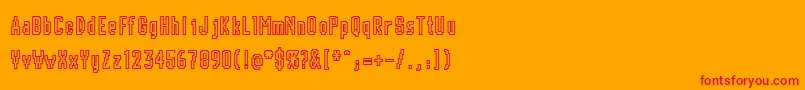 Czcionka Chunk ffy – czerwone czcionki na pomarańczowym tle