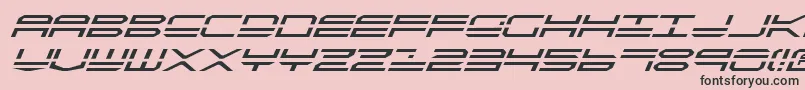 QuickstrikeItalic-Schriftart – Schwarze Schriften auf rosa Hintergrund