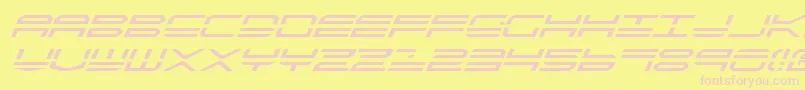 Police QuickstrikeItalic – polices roses sur fond jaune