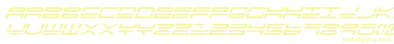 QuickstrikeItalic Font – Yellow Fonts on White Background
