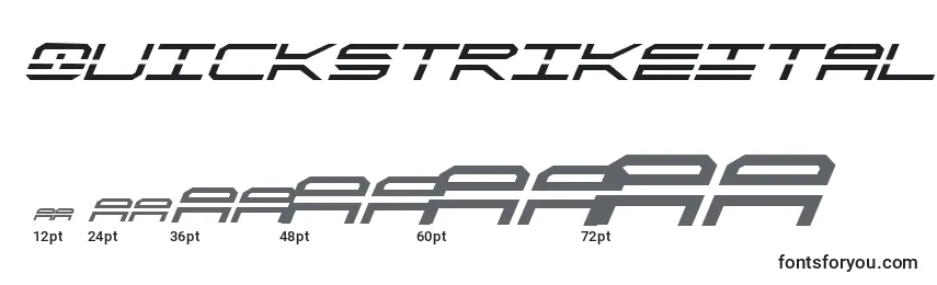 Размеры шрифта QuickstrikeItalic