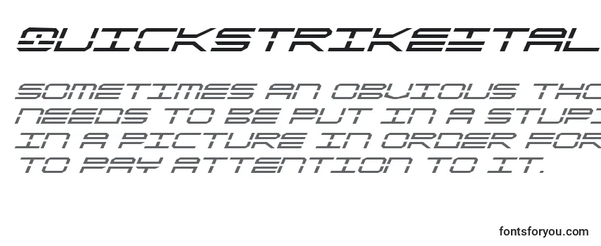 QuickstrikeItalic -fontin tarkastelu