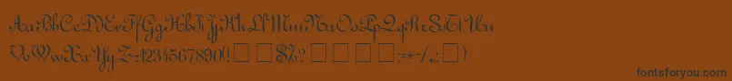 ArabescoScriptSsi Font – Black Fonts on Brown Background