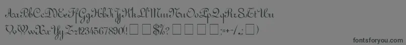 フォントArabescoScriptSsi – 黒い文字の灰色の背景