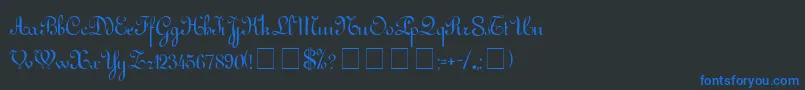 ArabescoScriptSsi Font – Blue Fonts on Black Background