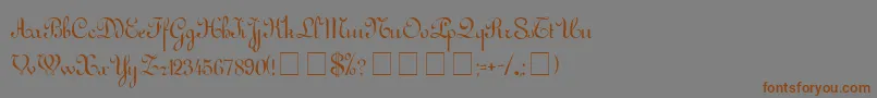 Шрифт ArabescoScriptSsi – коричневые шрифты на сером фоне