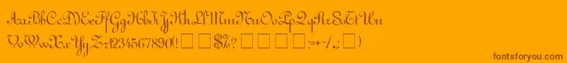 ArabescoScriptSsi Font – Brown Fonts on Orange Background