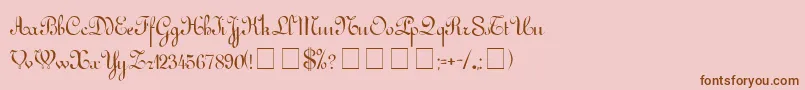 ArabescoScriptSsi Font – Brown Fonts on Pink Background