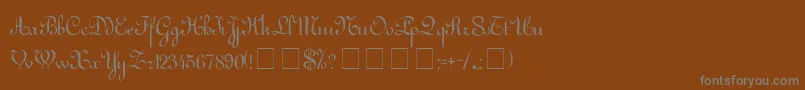 ArabescoScriptSsi Font – Gray Fonts on Brown Background