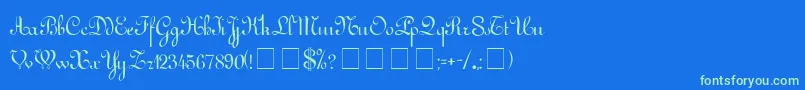 ArabescoScriptSsi Font – Green Fonts on Blue Background