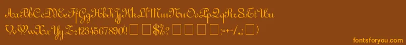 fuente ArabescoScriptSsi – Fuentes Naranjas Sobre Fondo Marrón