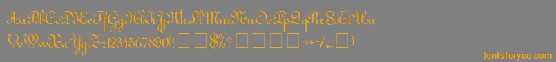ArabescoScriptSsi Font – Orange Fonts on Gray Background