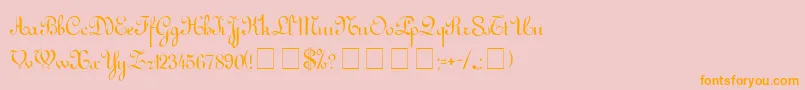 ArabescoScriptSsi Font – Orange Fonts on Pink Background
