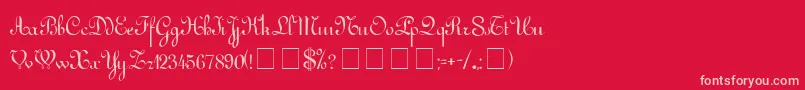 ArabescoScriptSsi Font – Pink Fonts on Red Background