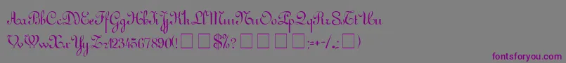 ArabescoScriptSsi Font – Purple Fonts on Gray Background