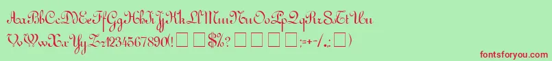 ArabescoScriptSsi Font – Red Fonts on Green Background