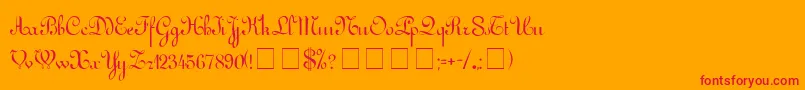 ArabescoScriptSsi Font – Red Fonts on Orange Background