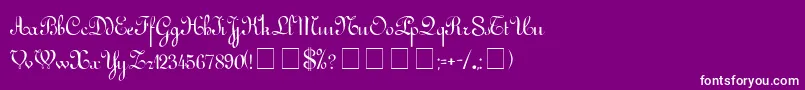 ArabescoScriptSsi Font – White Fonts on Purple Background