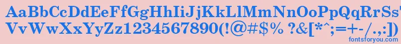UkrainianschoolbookBold Font – Blue Fonts on Pink Background