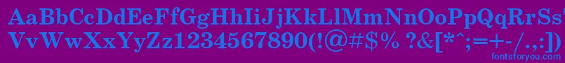 UkrainianschoolbookBold Font – Blue Fonts on Purple Background