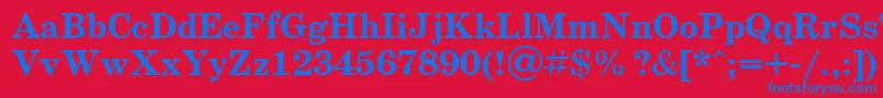 UkrainianschoolbookBold Font – Blue Fonts on Red Background