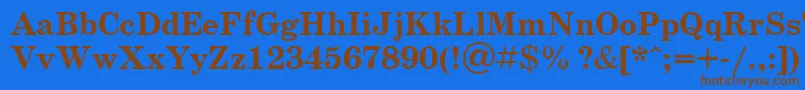 UkrainianschoolbookBold Font – Brown Fonts on Blue Background