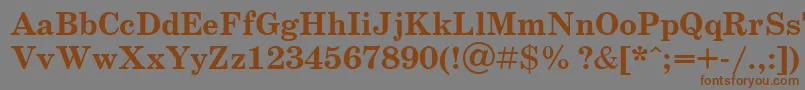 UkrainianschoolbookBold Font – Brown Fonts on Gray Background