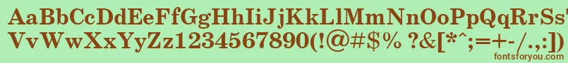 UkrainianschoolbookBold Font – Brown Fonts on Green Background