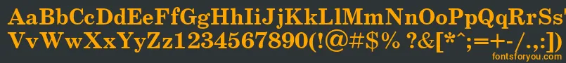 UkrainianschoolbookBold Font – Orange Fonts on Black Background