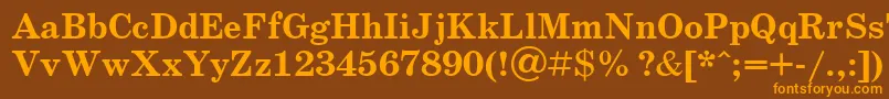 UkrainianschoolbookBold Font – Orange Fonts on Brown Background