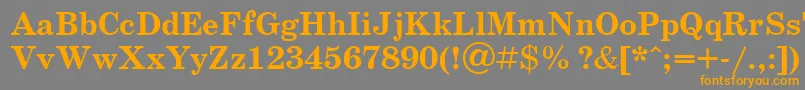UkrainianschoolbookBold Font – Orange Fonts on Gray Background
