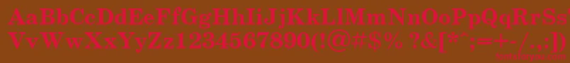 UkrainianschoolbookBold Font – Red Fonts on Brown Background