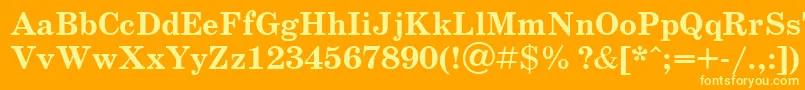 UkrainianschoolbookBold Font – Yellow Fonts on Orange Background