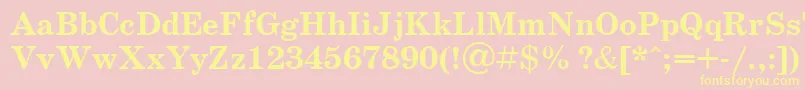UkrainianschoolbookBold Font – Yellow Fonts on Pink Background