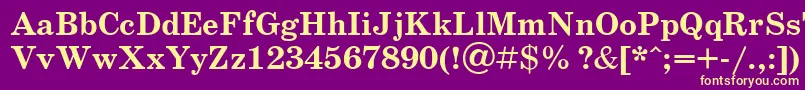 UkrainianschoolbookBold Font – Yellow Fonts on Purple Background