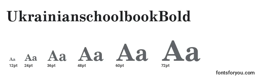 Rozmiary czcionki UkrainianschoolbookBold