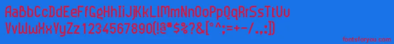 Meridiana-fontti – punaiset fontit sinisellä taustalla