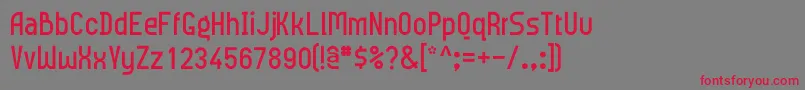 Meridiana Font – Red Fonts on Gray Background