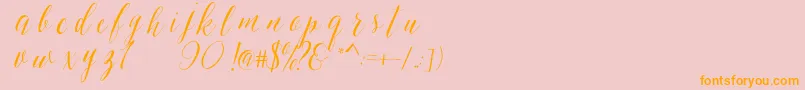fuente SheilovaScript – Fuentes Naranjas Sobre Fondo Rosa