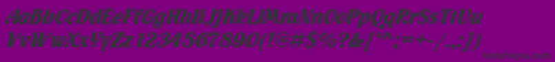 フォントFlamencod – 紫の背景に黒い文字